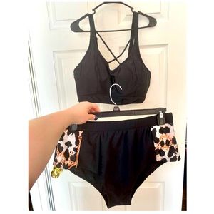 Chic Soul Leopard Two Piece 3X